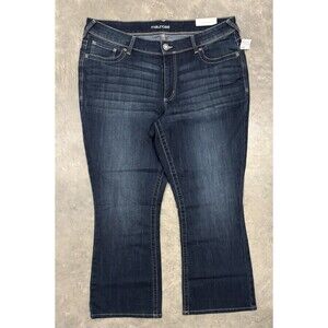 NWT Maurices Women's Denim Flex Mid Rise Boot Cut Jeans Blue Size 20W Short